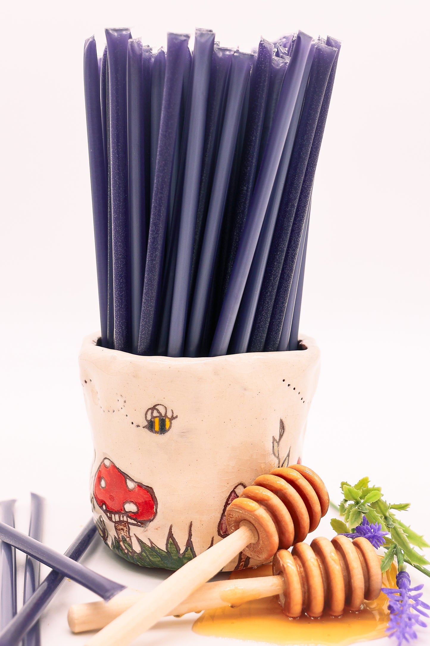 Grape- Flavored Honey Straws