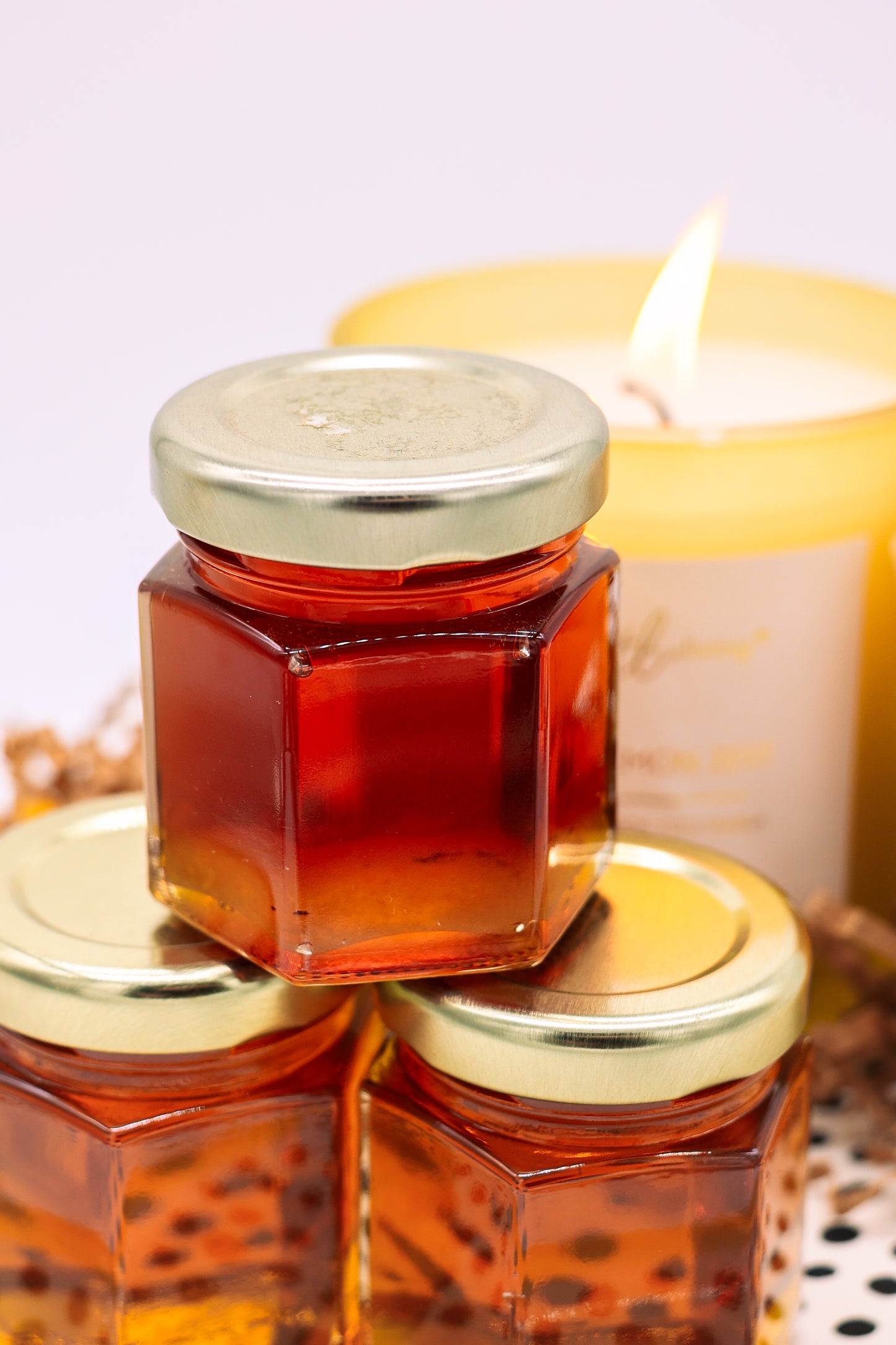 Case (24)- Mini Hexagon Honey Jars