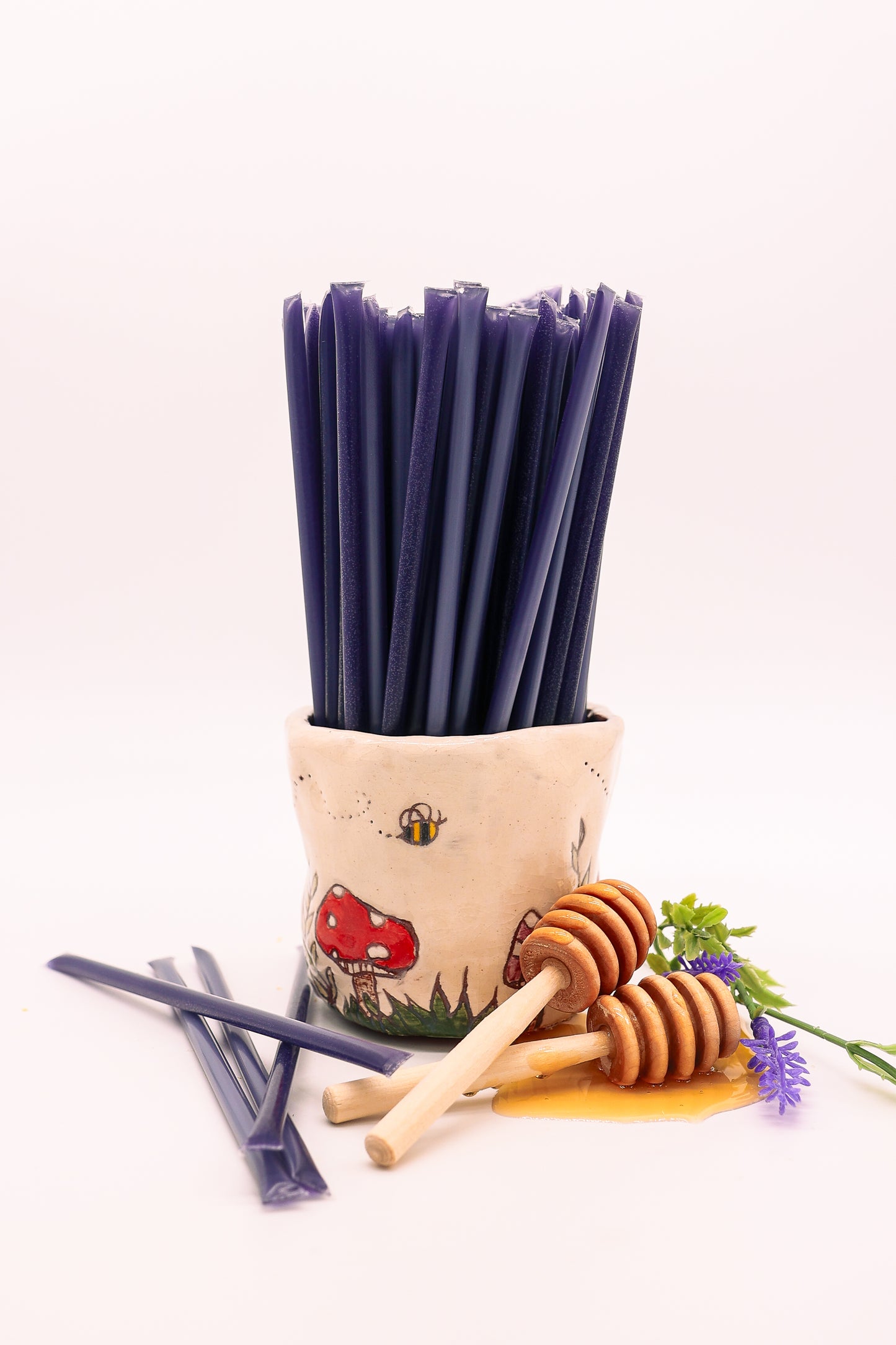 Grape Flavored Honey Straws and Sticks