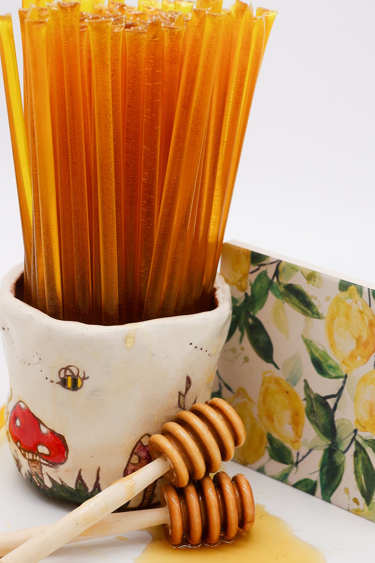 Wildflower Honey Sticks in Bulk—Lemon Flavor