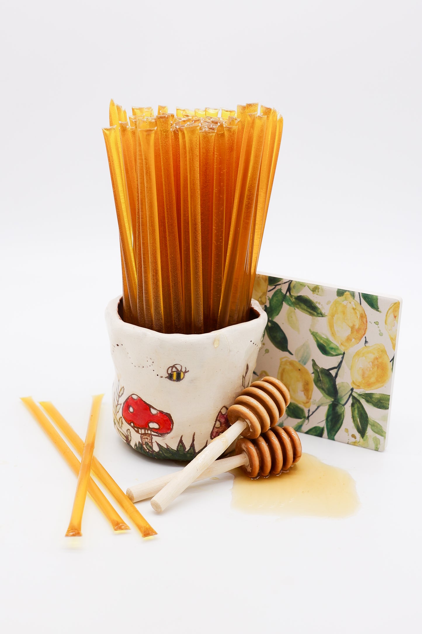 Wildflower Honey Sticks in Bulk—Lemon Flavor