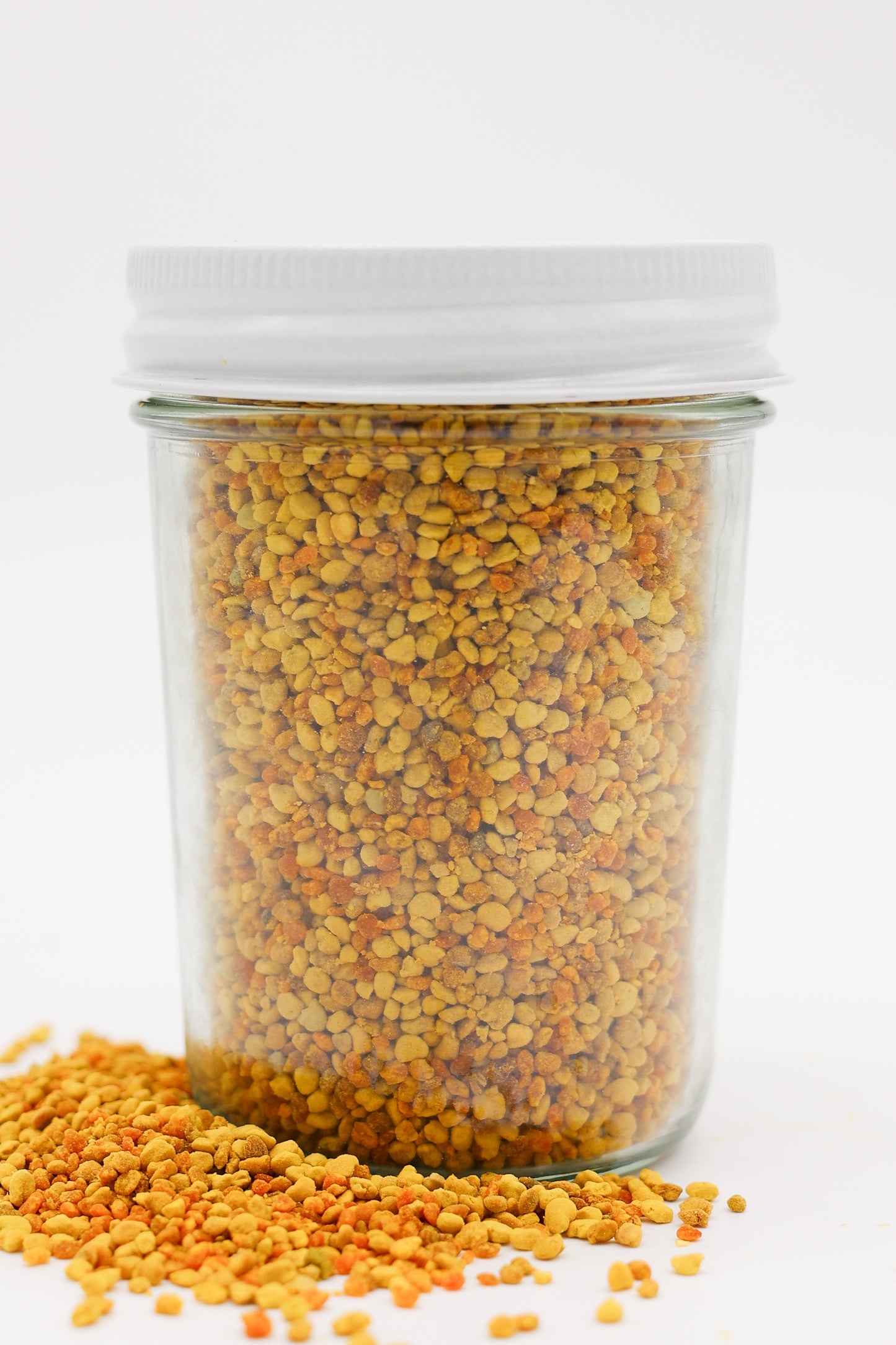 Pure Honeybee Pollen Granules 8oz. Glass Jar