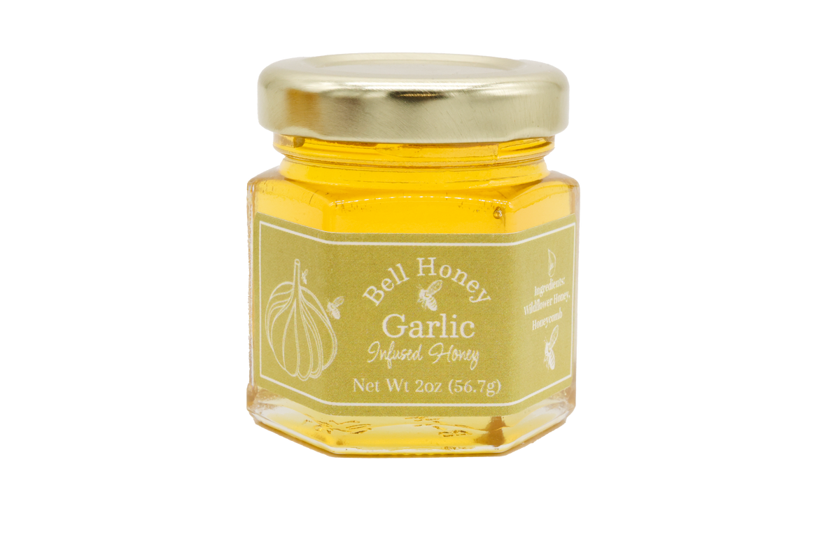 2oz Hexagon Flavor Honey Jars